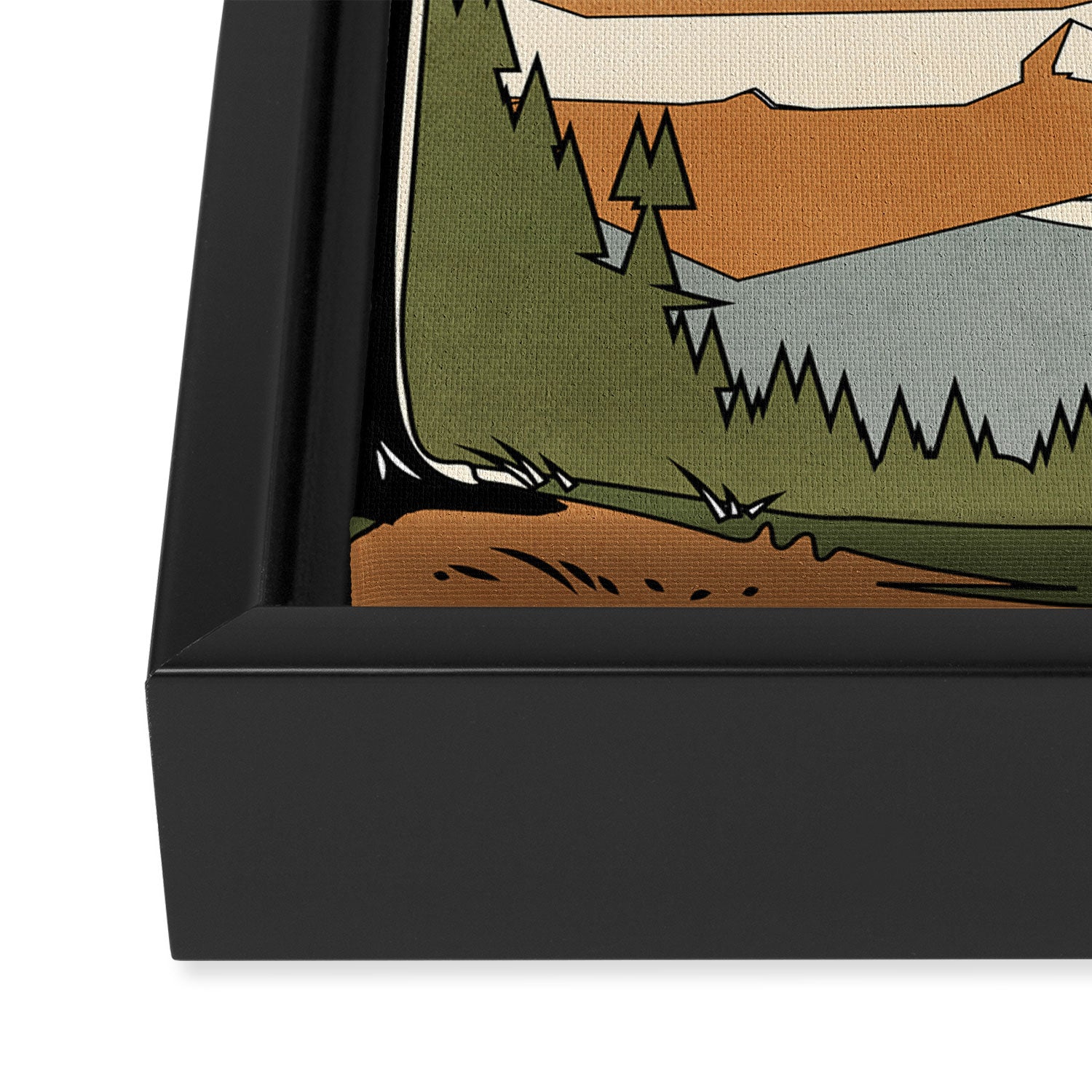 Wild Abstract Landscape 2 Framed Canvas Print Gallery Image 3