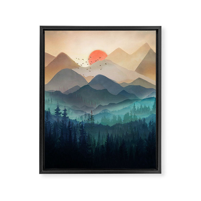 Wilderness Becomes Alive at Night Framed Canvas Print Gallery Image 1