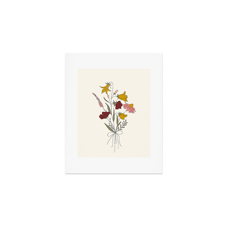 Wildflowers Bouquet Art Print Gallery Image 1