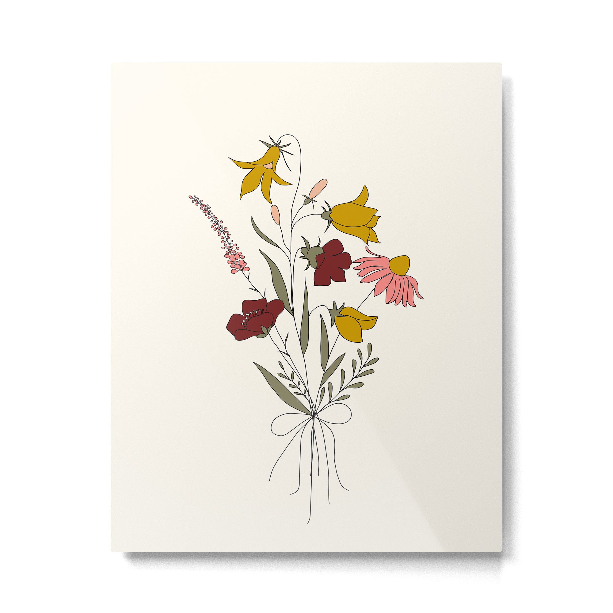 Wildflowers Bouquet Metal Print Gallery Image 4