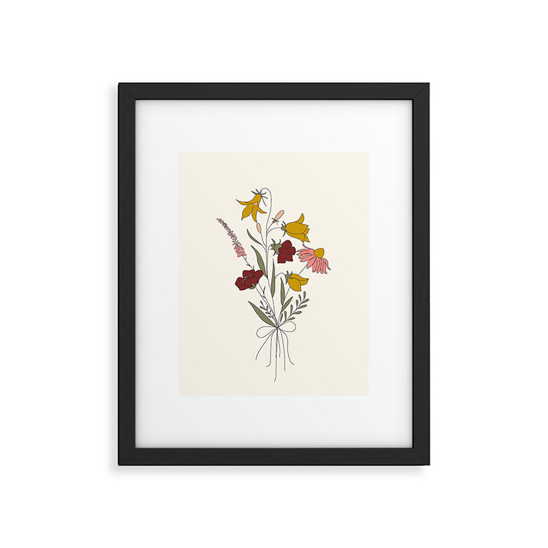 Wildflowers Bouquet Framed Art Print Gallery Image 5