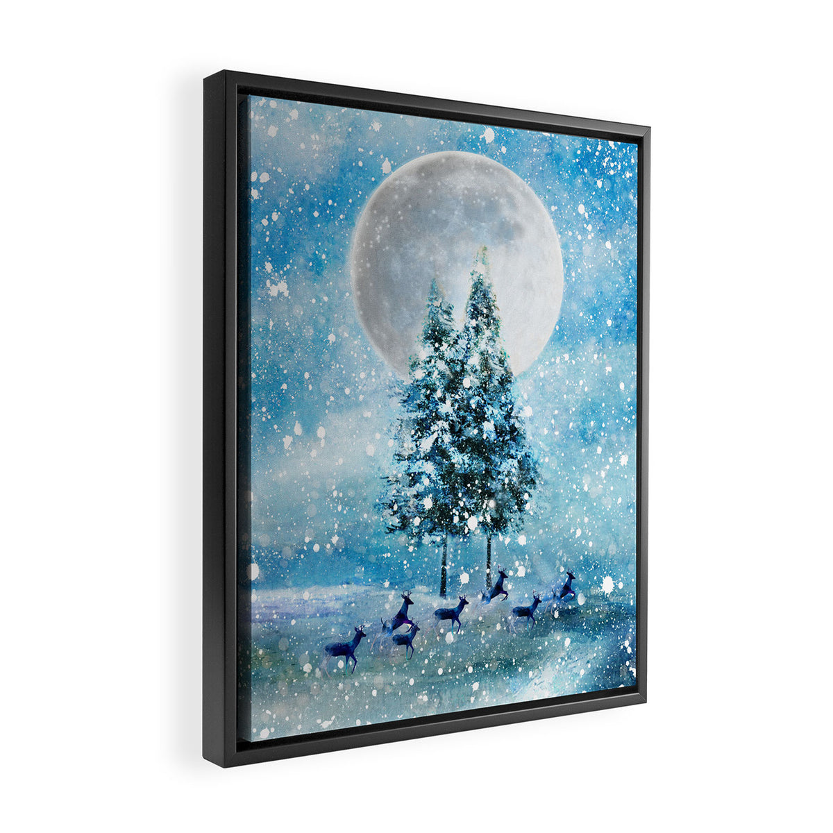 Winter Night 4 Framed Canvas Print Gallery Image 2