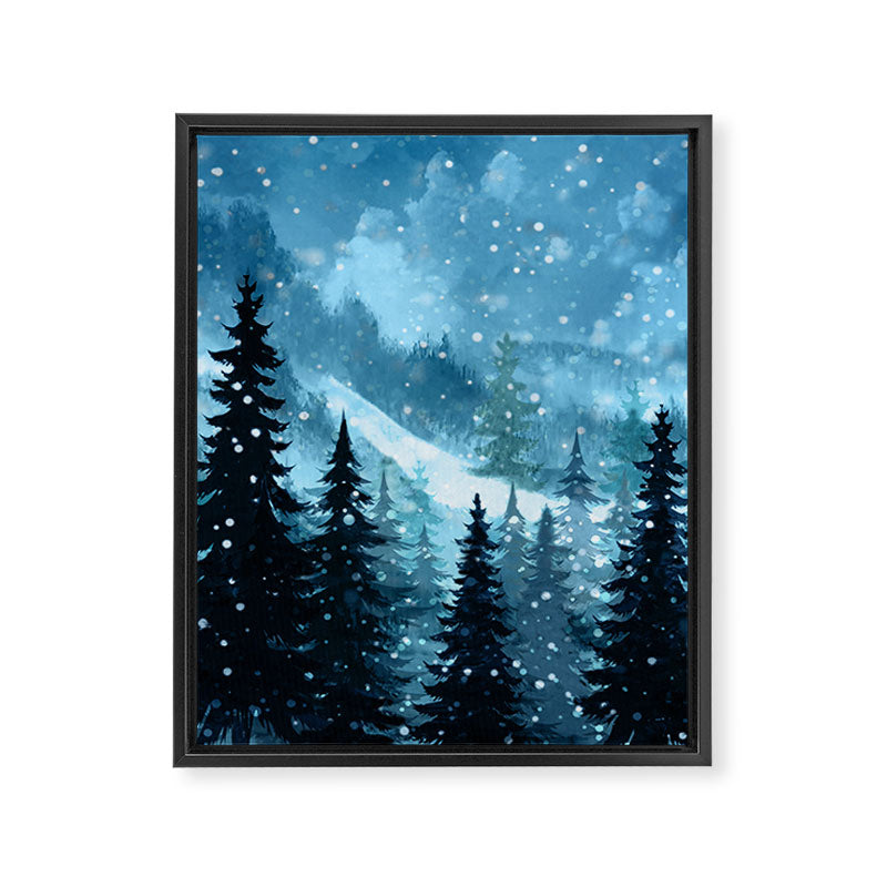 Winter Night Framed Canvas Print Gallery Image 6