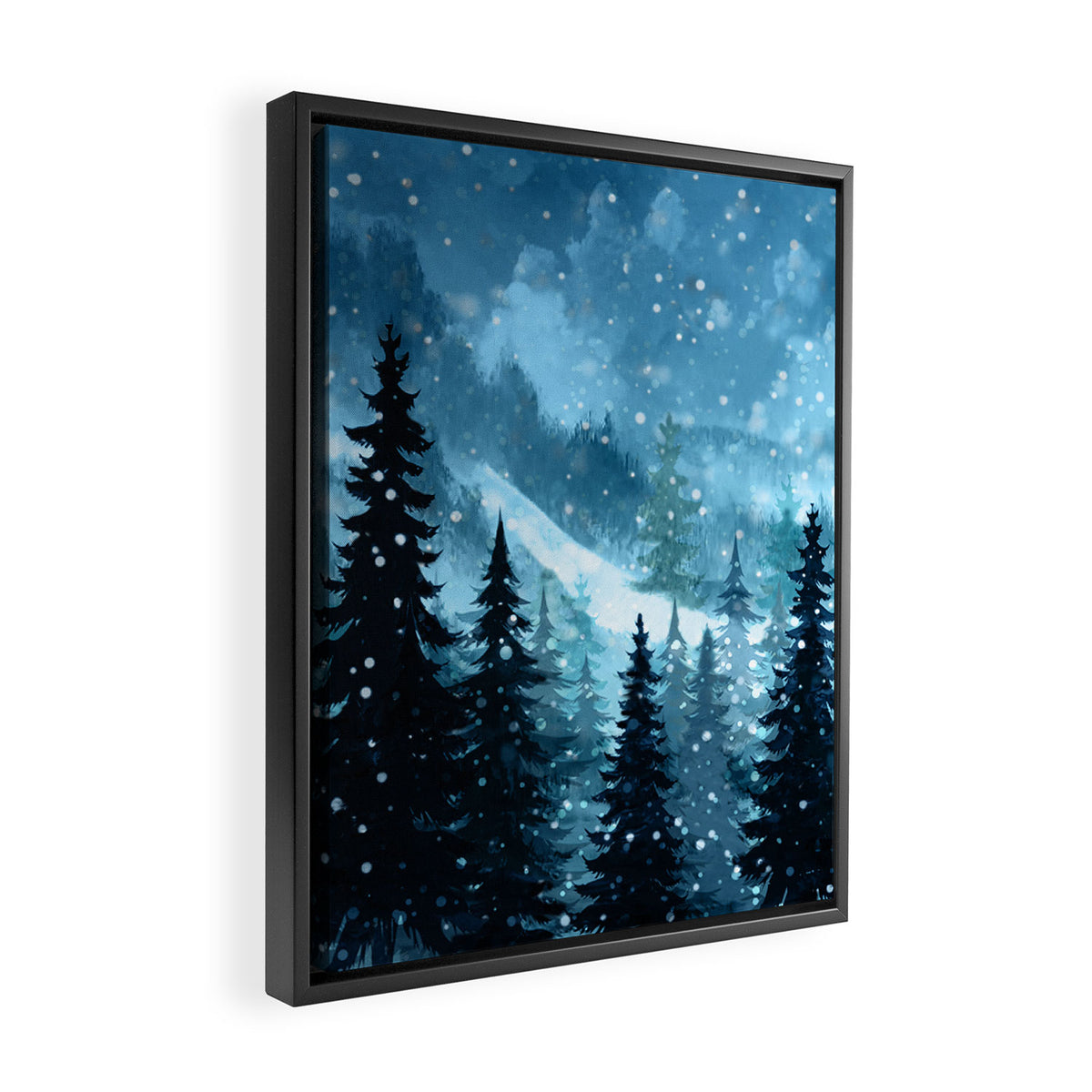 Winter Night Framed Canvas Print Gallery Image 2