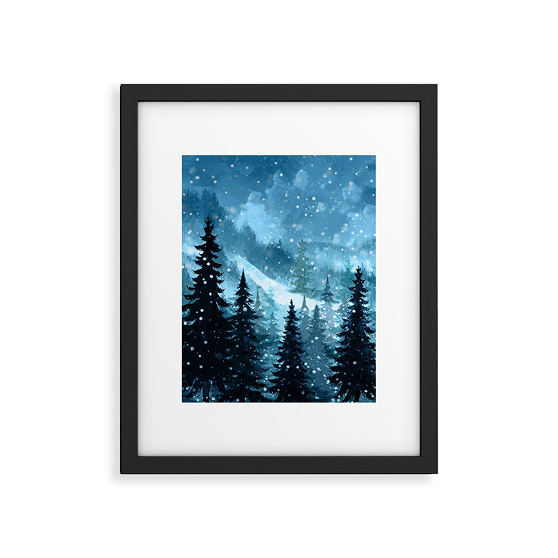 Winter Night Framed Art Print Gallery Image 4