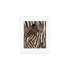 Woman and Zebra in Bold Stripes Art Print Gallery Image 1