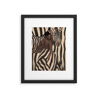 Woman and Zebra in Bold Stripes Framed Art Print Gallery Image 5