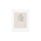 Woman with Flowers Minimal Line I Art Print Gallery Image 1