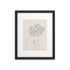 Woman with Flowers Minimal Line III Framed Art Print Gallery Image 5