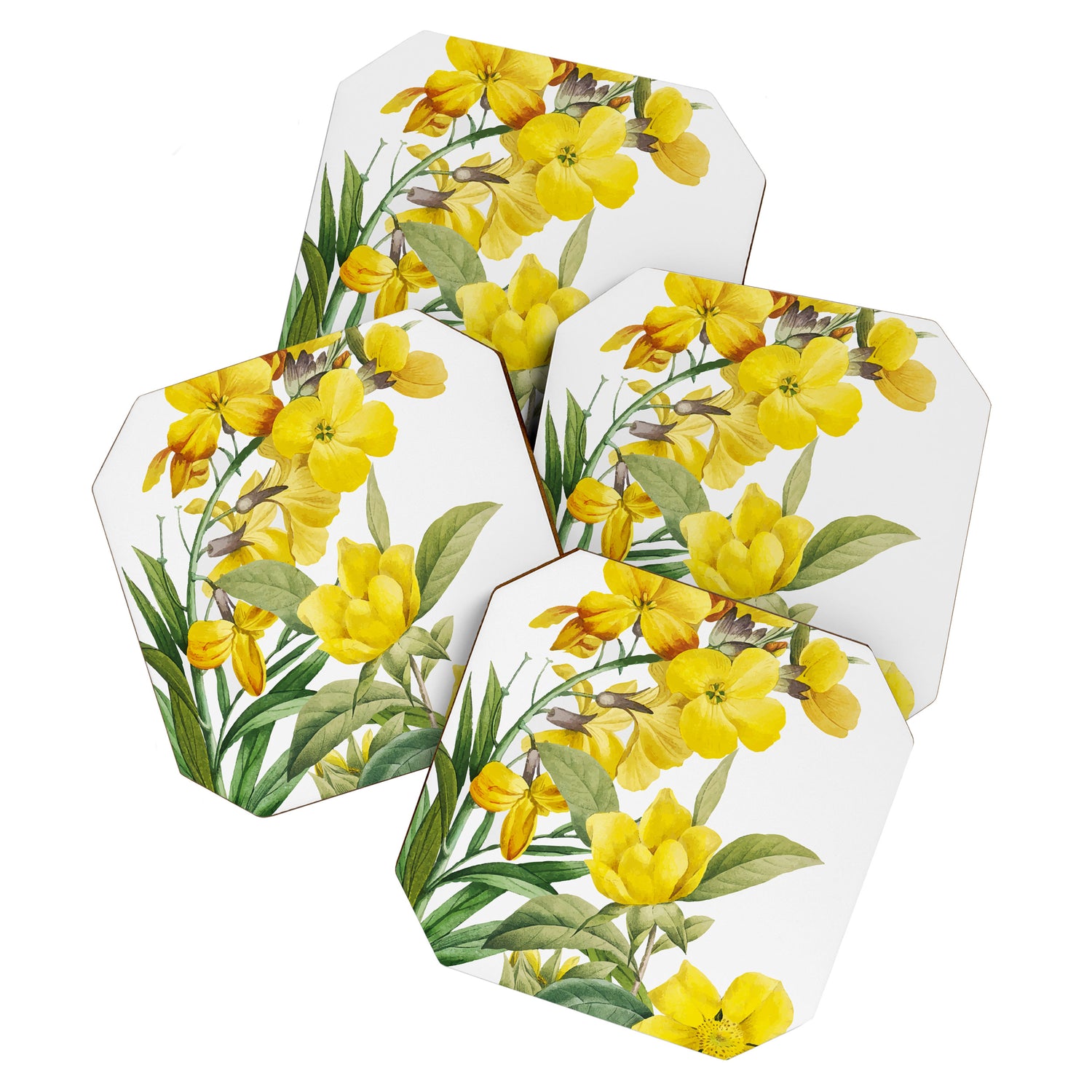 Yellow Flowers Coaster Gallery Image 1