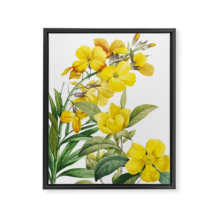 Yellow Flowers Framed Canvas Print Gallery Image 1