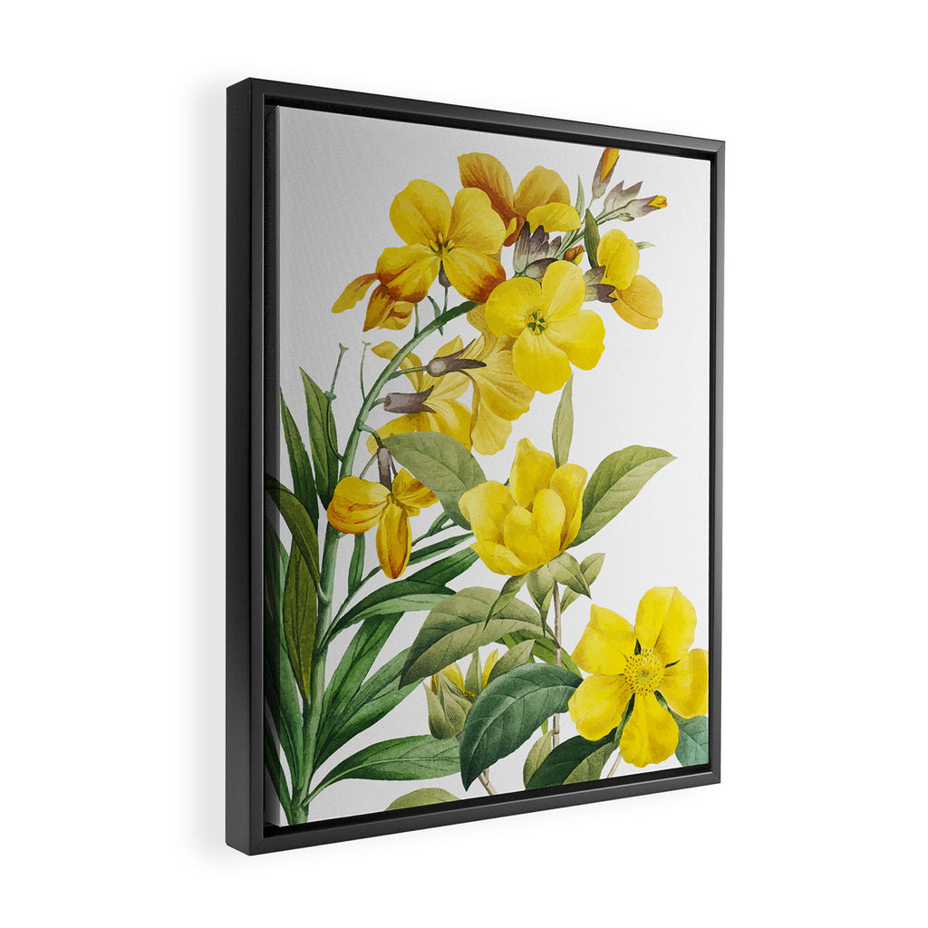 Yellow Flowers Framed Canvas Print Gallery Image 2