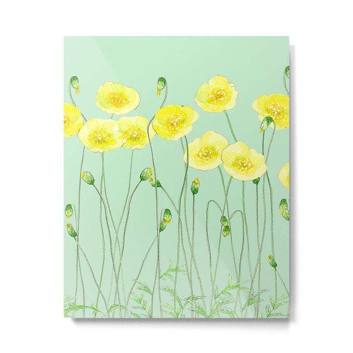 Yellow Wildflowers II Metal Print Gallery Image 1