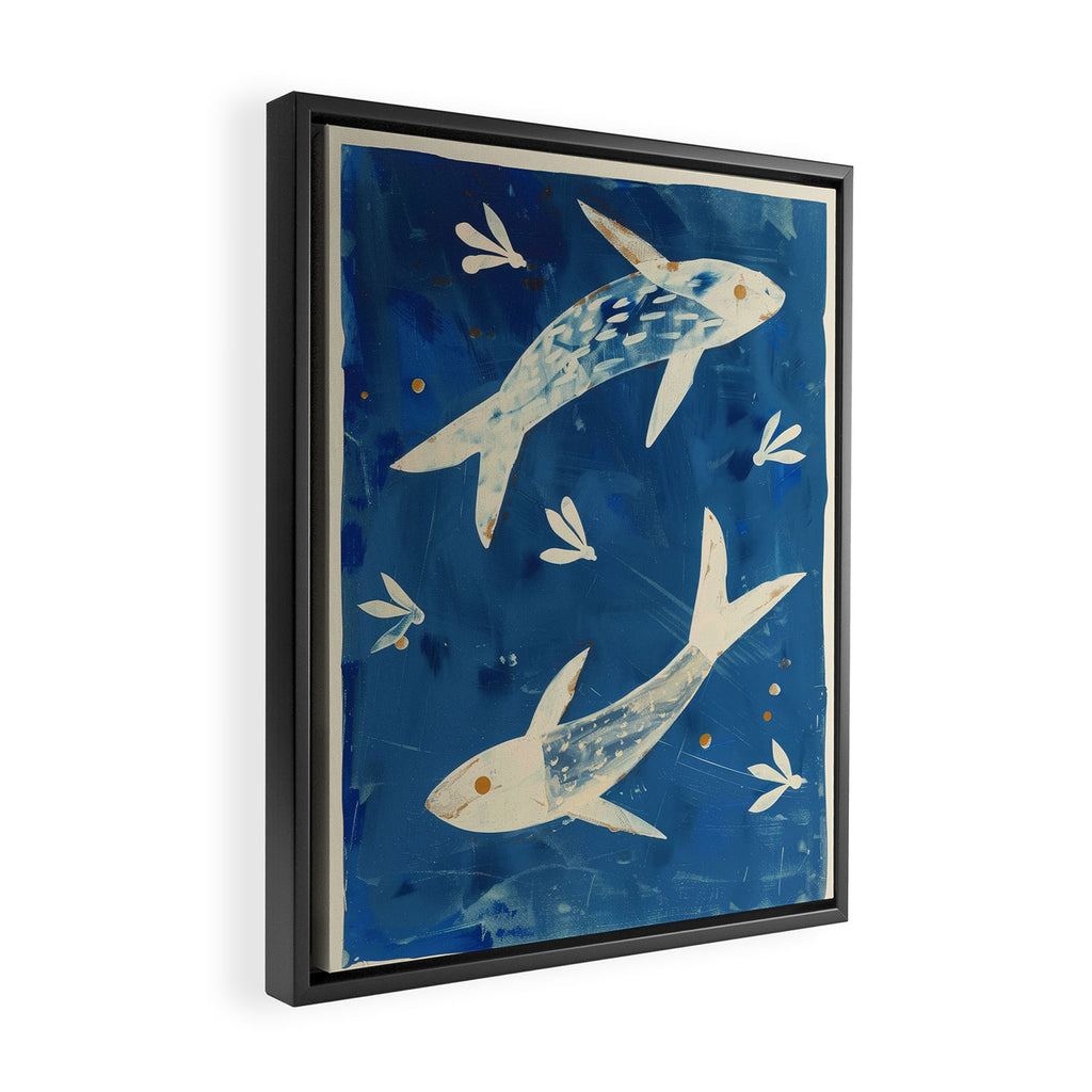 Zen Pond Art Framed Canvas Print Gallery Image 2