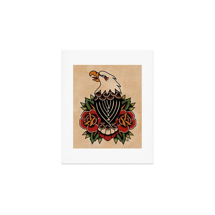 Colour Vintage Eagle Art Print Gallery Image 1