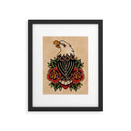 Colour Vintage Eagle Framed Art Print Gallery Image 6