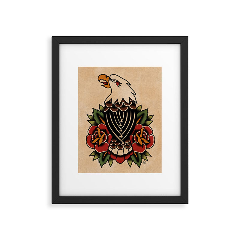 Colour Vintage Eagle Framed Art Print Gallery Image 6