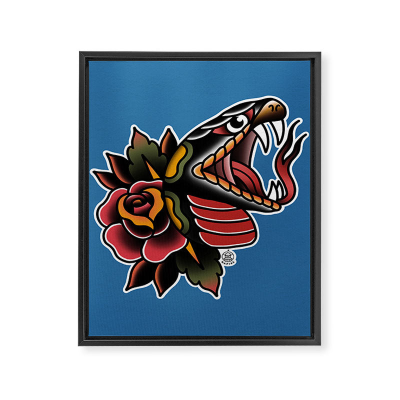 Snake Tattoo Framed Canvas Print Gallery Image 8