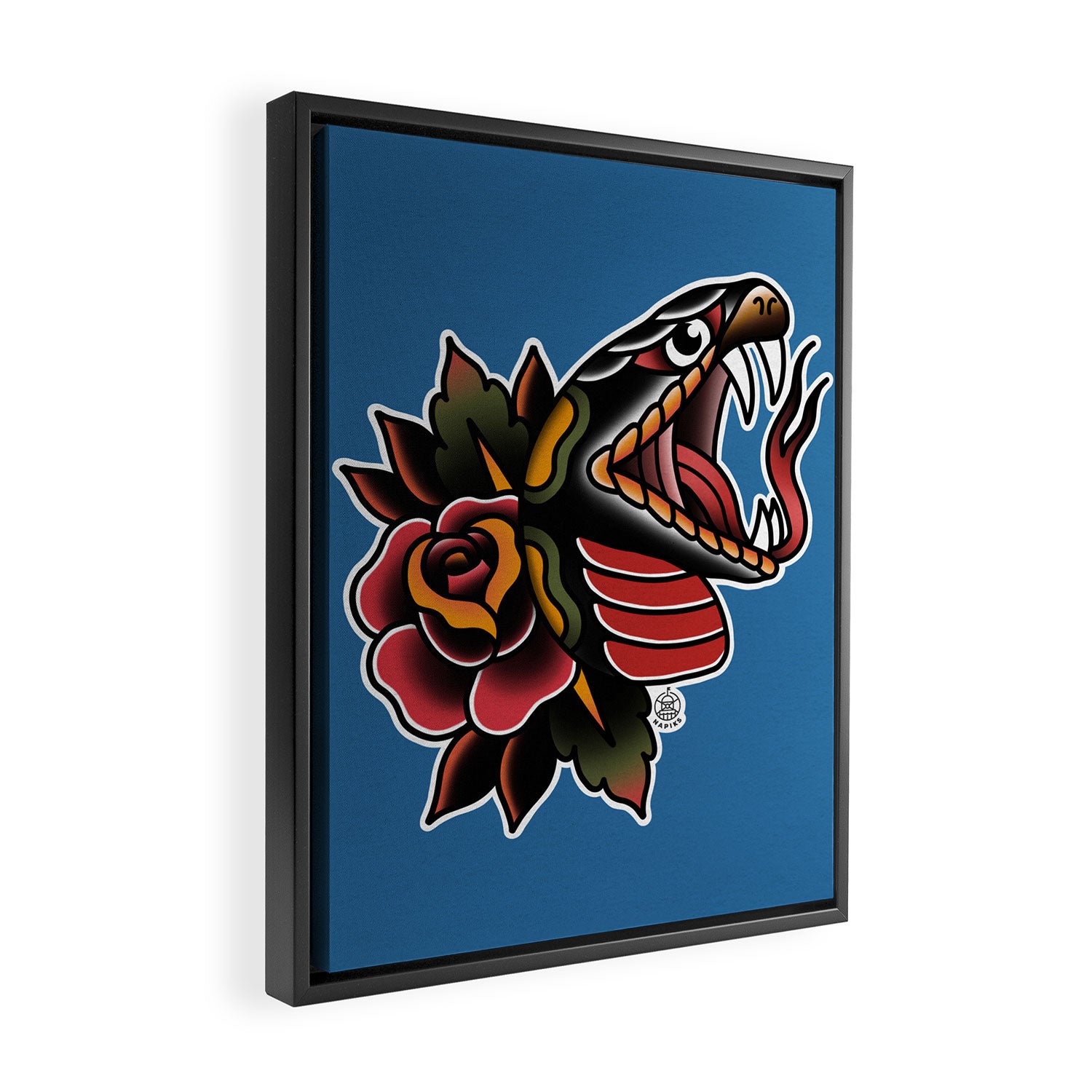 Snake Tattoo Framed Canvas Print Gallery Image 2