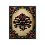 Traditional Tattoo Octopus  Framed Canvas Print Gallery Image 8