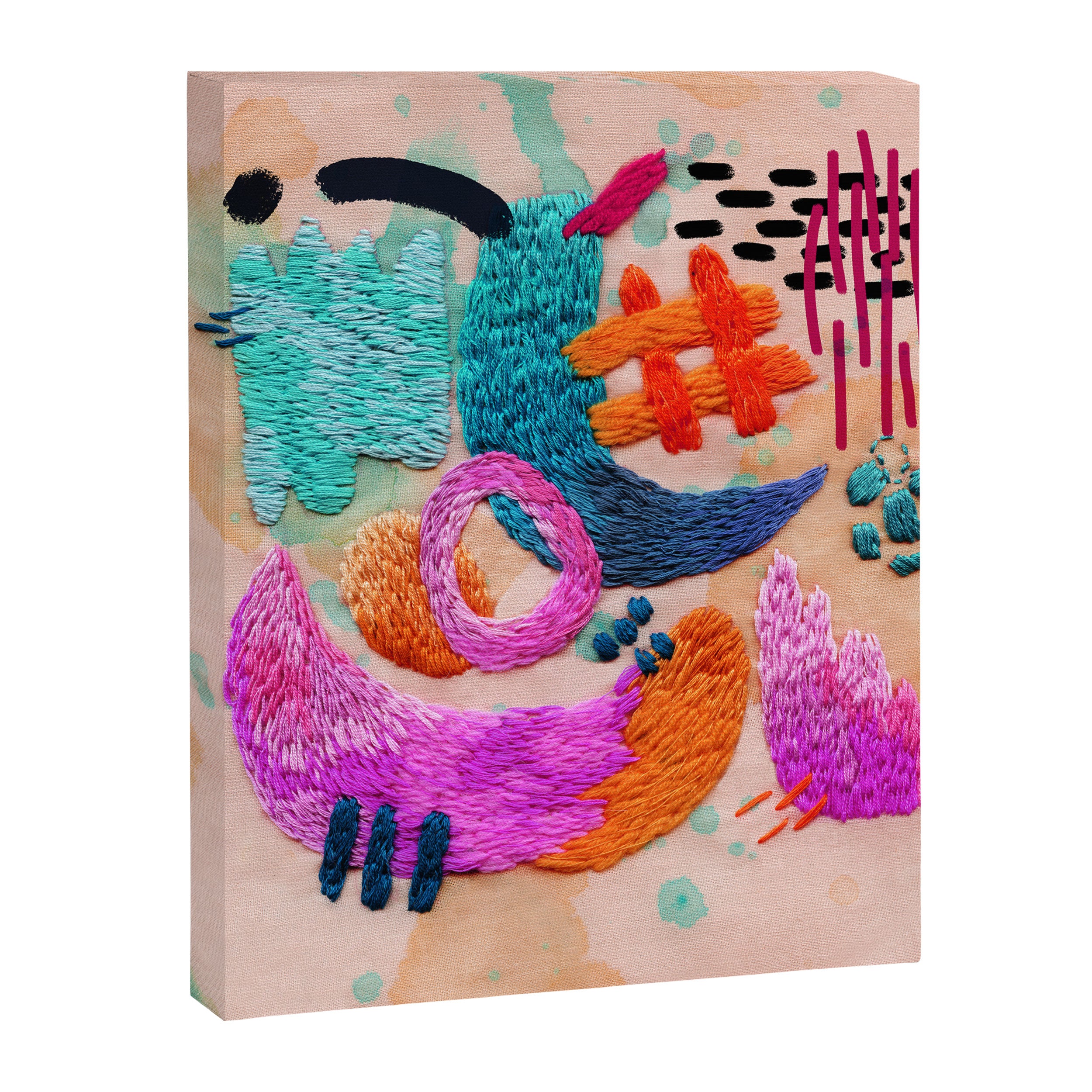 abstract embroidery Canvas Print Gallery Image 6