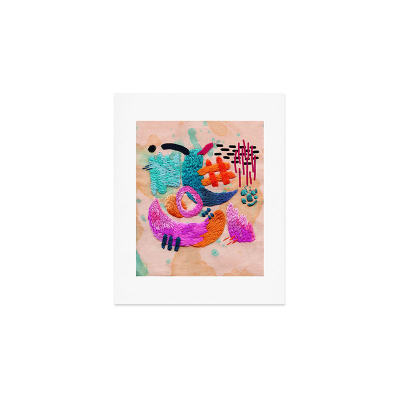 abstract embroidery Art Print Gallery Image 1