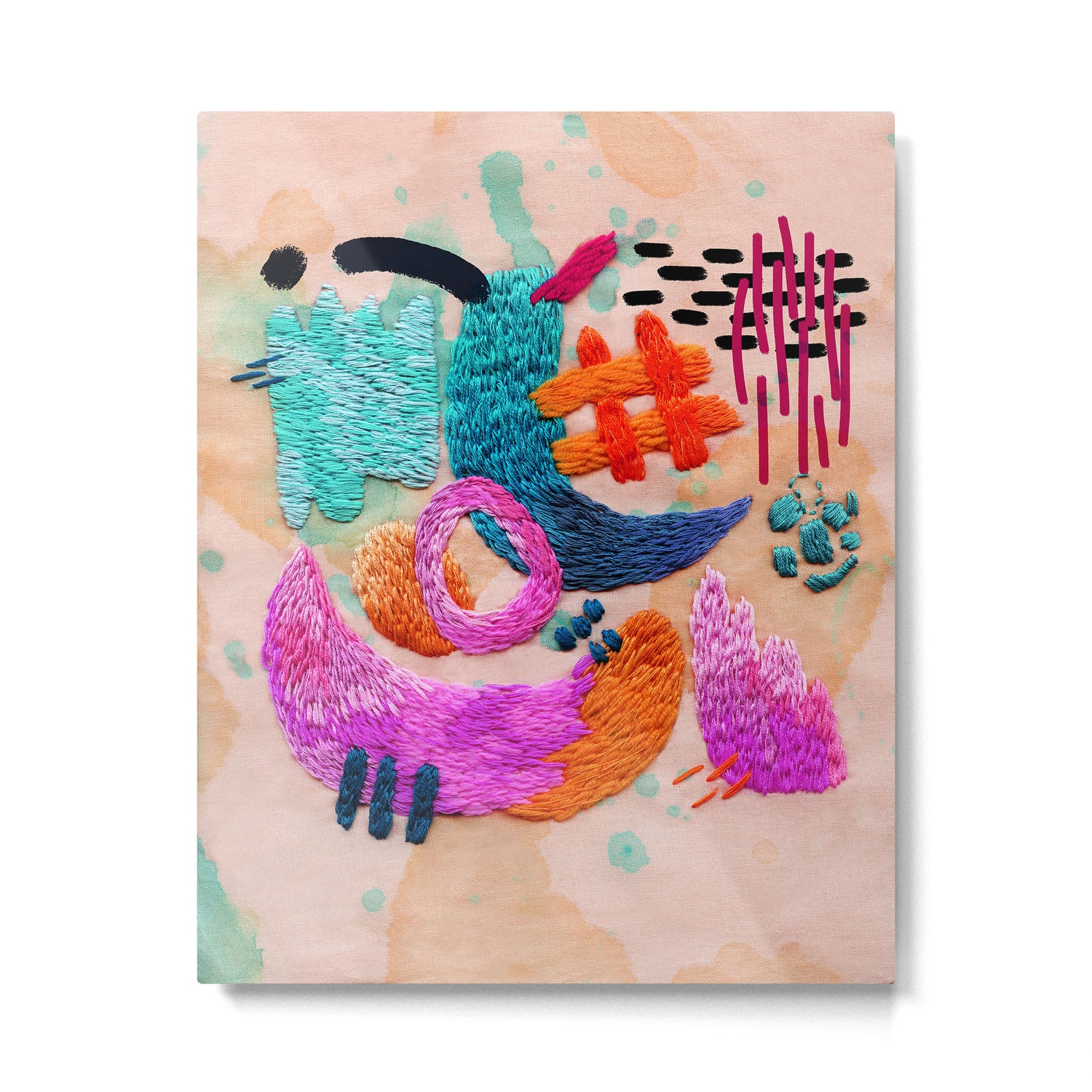 abstract embroidery Metal Print Gallery Image 4