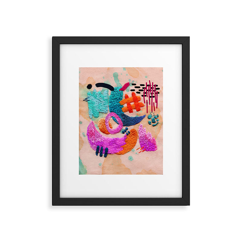 abstract embroidery Framed Art Print Gallery Image 5