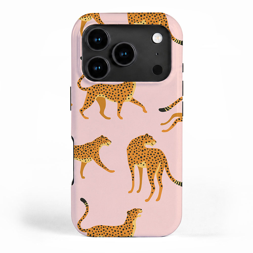Leopard jaguar pink memphis pattern iPhone Case Gallery Image 1