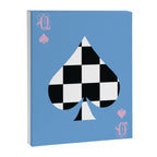 Checkered Queen of Spades Playing Card Canvas Print Gallery Image 6