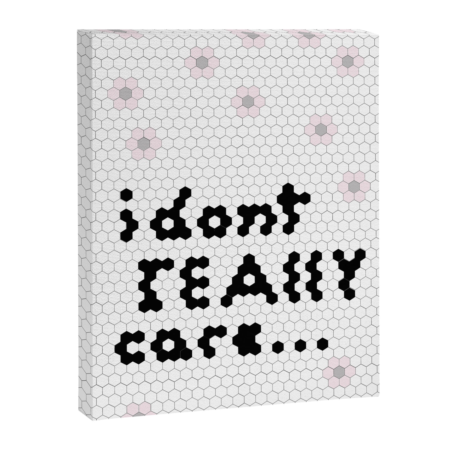 Hex Tile Art - I dont really care... Canvas Print Gallery Image 6