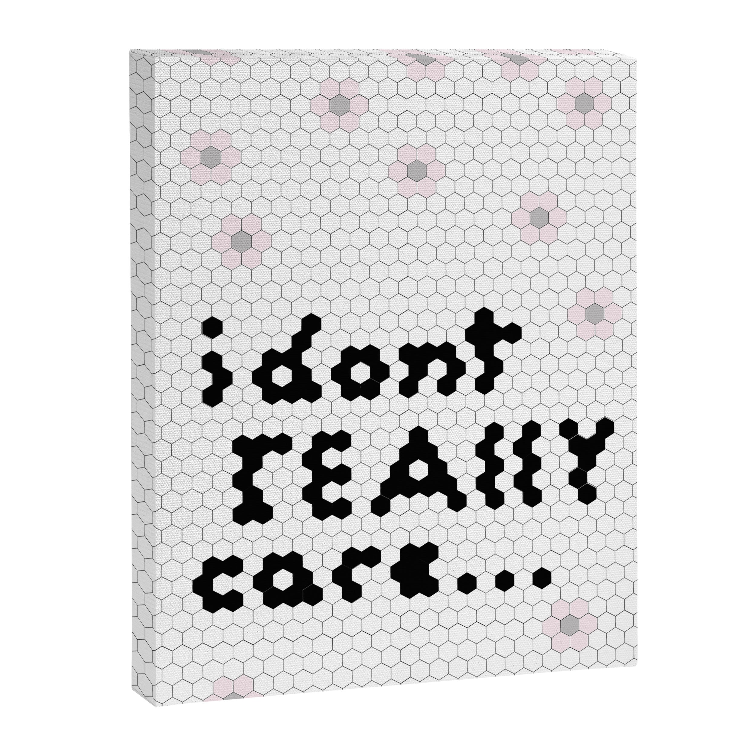 Hex Tile Art - I dont really care... Canvas Print Gallery Image 6