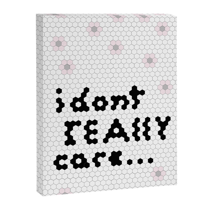 Hex Tile Art - I dont really care... Canvas Print Gallery Image 1