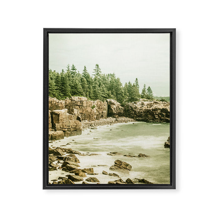 Acadia National Park Maine Rocky Beach Framed Canvas Print Gallery Image 1