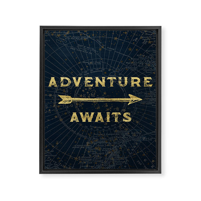 Adventure Awaits Framed Canvas Print Gallery Image 1