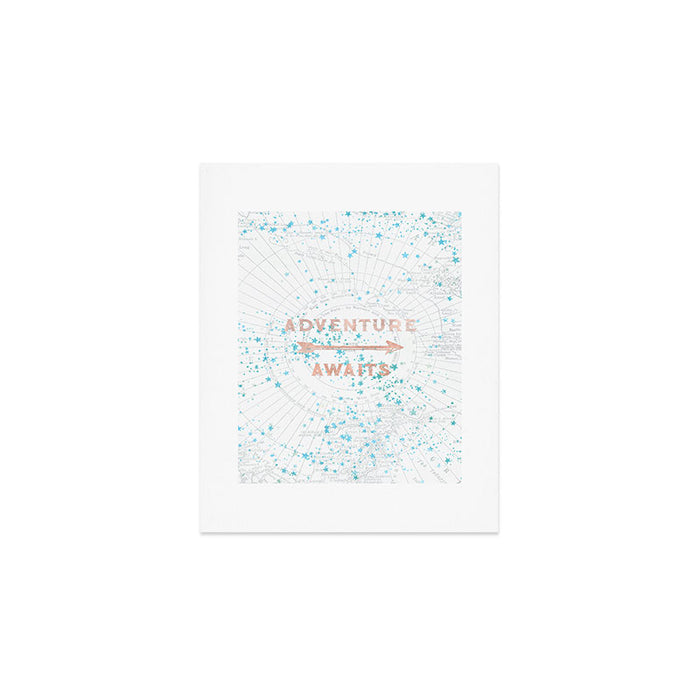Adventure Awaits Rose Gold Art Print Gallery Image 1