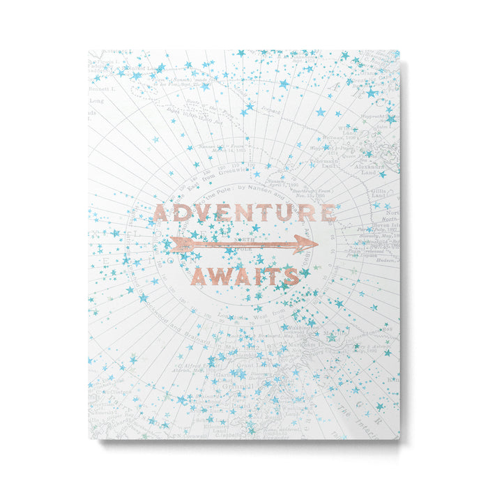 Adventure Awaits Rose Gold Metal Print Gallery Image 1