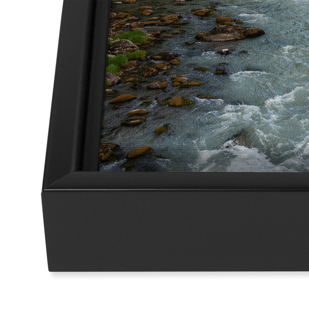 Adventure Forest River II - Pacific Northwest Wanderlust Framed Canvas Print Gallery Image 3