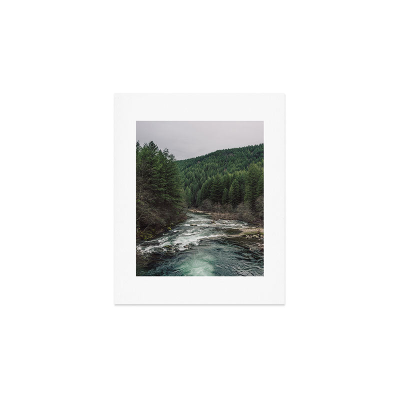 Adventure Forest River - Pacific Northwest Wanderlust Art Print Gallery Image 1