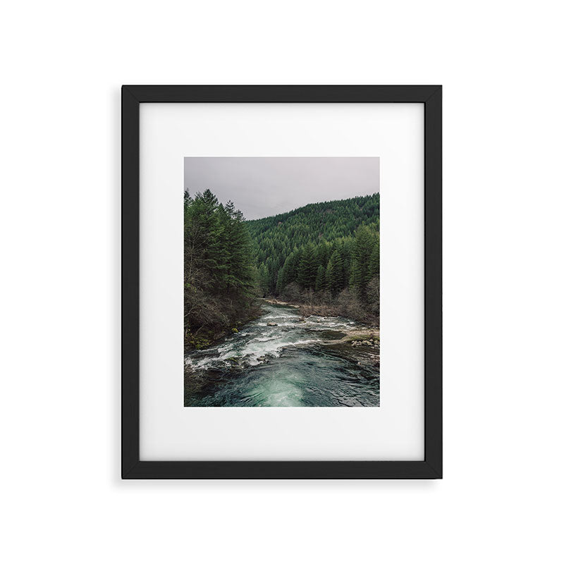 Adventure Forest River - Pacific Northwest Wanderlust Framed Art Print Gallery Image 4