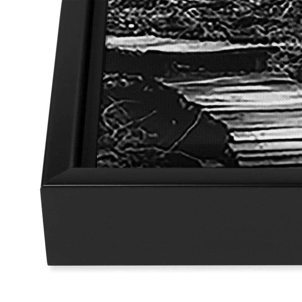 Adventure Nature Path Black and White Framed Canvas Print Gallery Image 3
