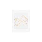 Adventure White Gold Mountains Art Print Gallery Image 1