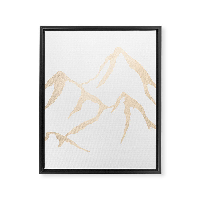 Adventure White Gold Mountains Framed Canvas Print Gallery Image 8