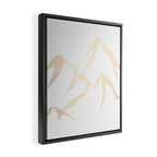Adventure White Gold Mountains Framed Canvas Print Gallery Image 2