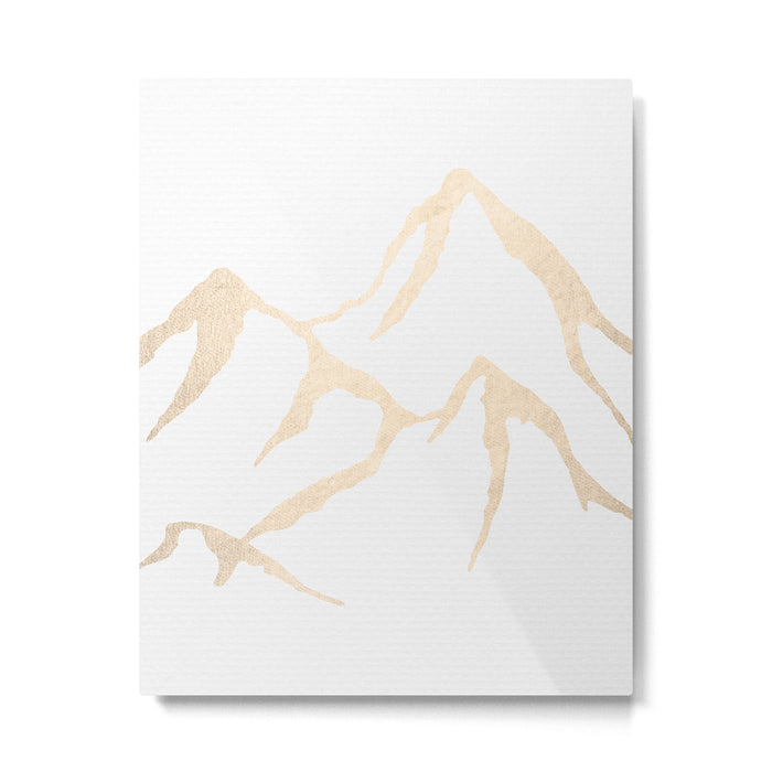 Adventure White Gold Mountains Metal Print Gallery Image 1