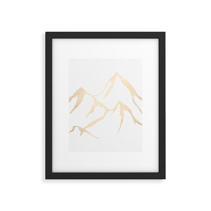 Adventure White Gold Mountains Framed Art Print Gallery Image 1