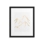 Adventure White Gold Mountains Framed Art Print Gallery Image 4