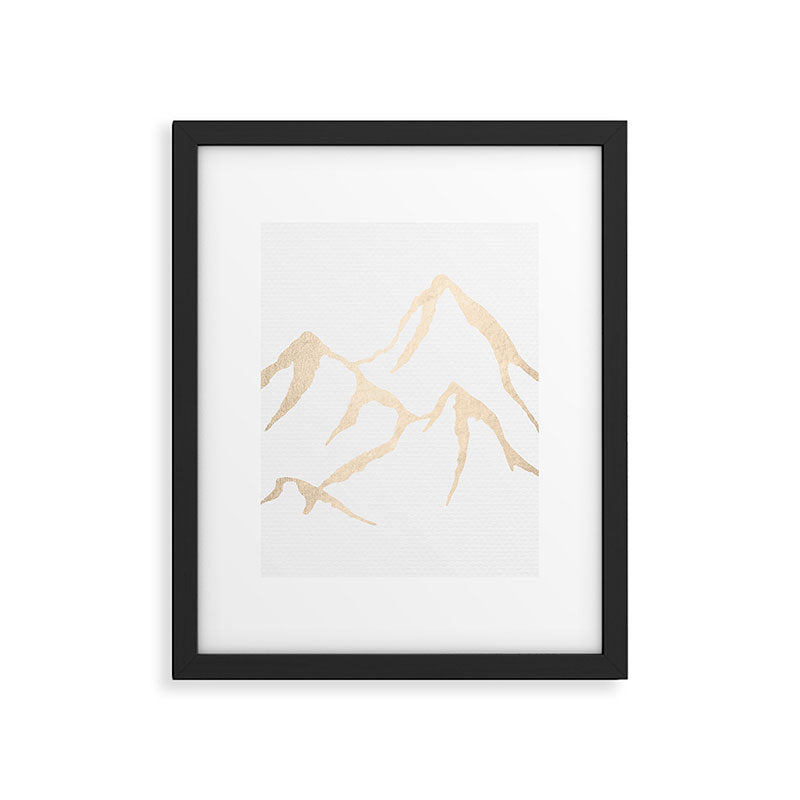 Adventure White Gold Mountains Framed Art Print Gallery Image 4