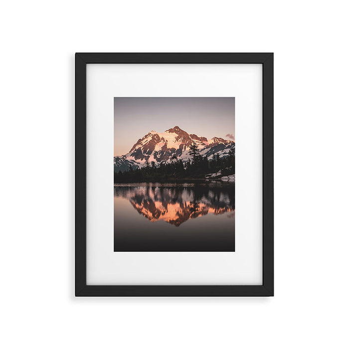 Alpenglow - Mountain Reflection - Nature Photography Framed Art Print Gallery Image 1