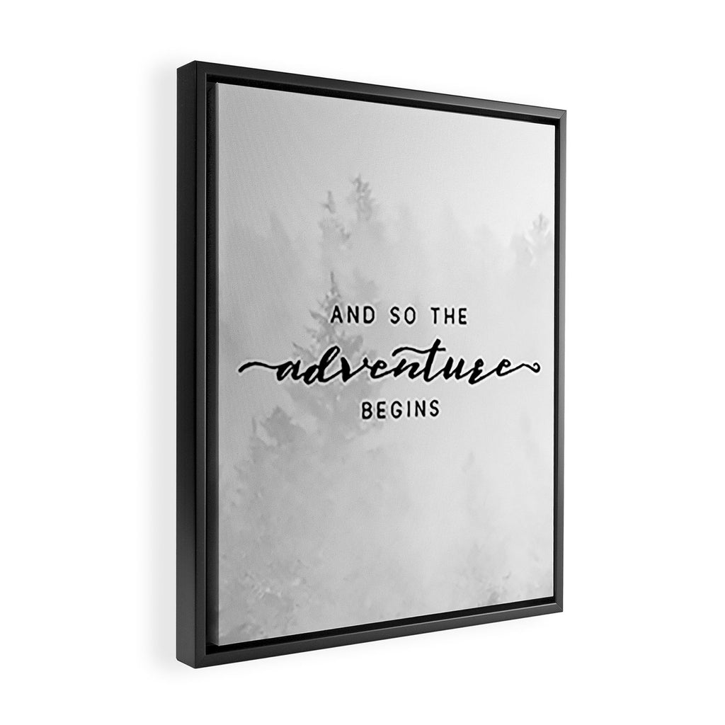 And So The Adventure Begins Framed Canvas Print Gallery Image 2